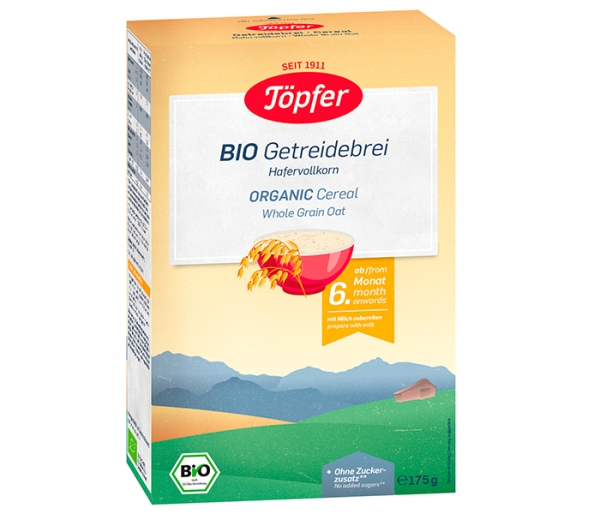 Cereal Orgánico Instantáneo de Avena Integral. 175 gr.